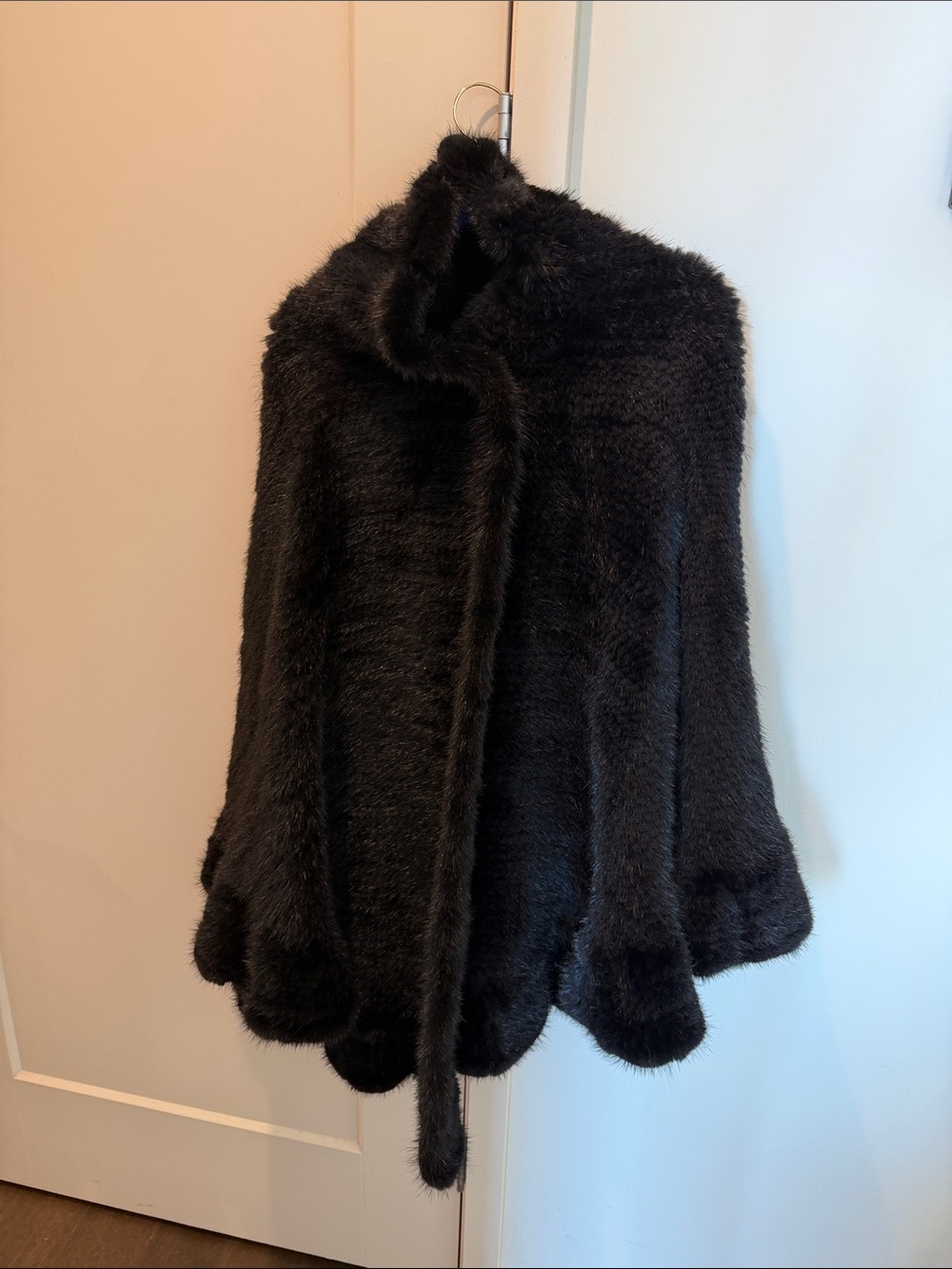 Luxurious Black Faux Fur Coatigan - Elegant Women's Outerwear
